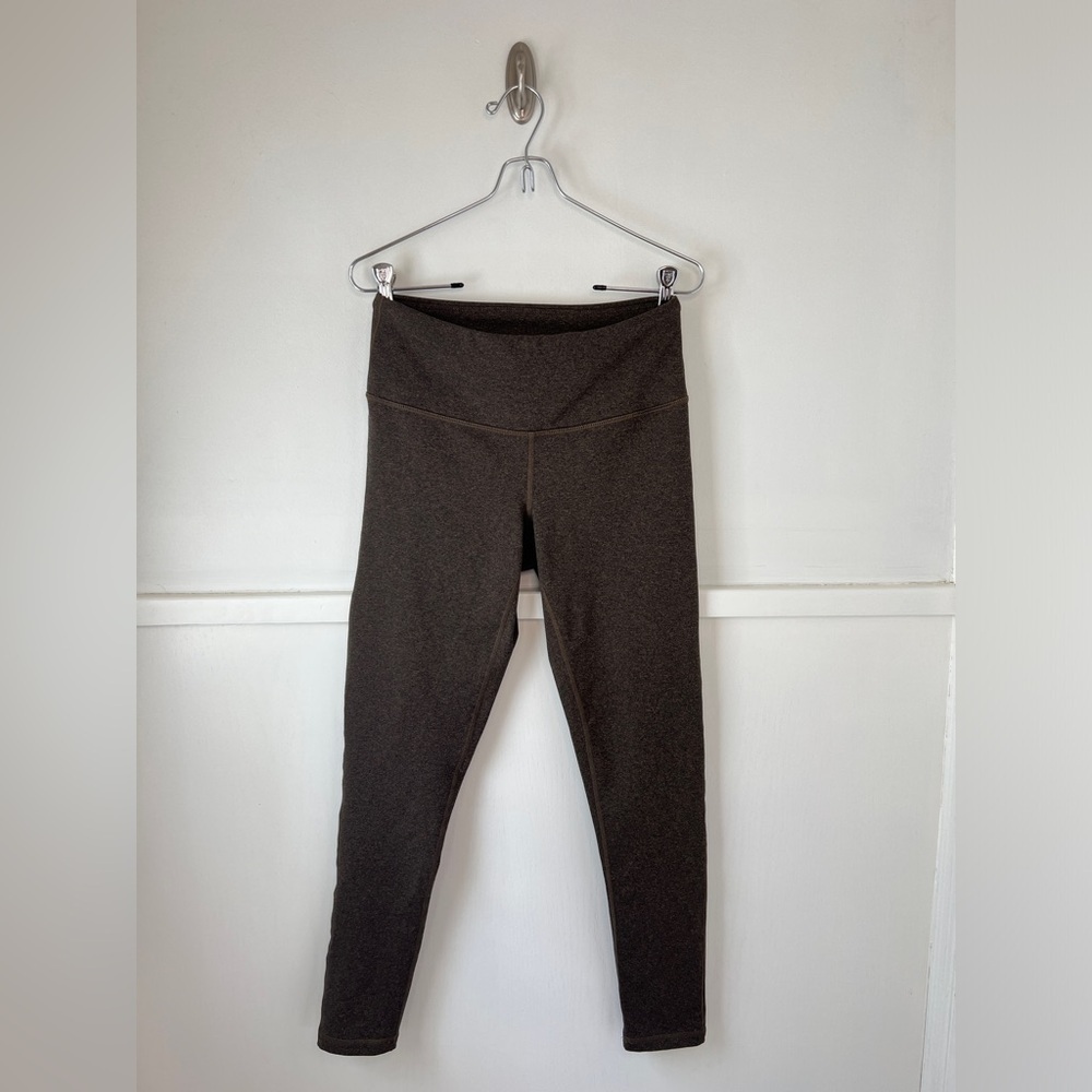 Prana Transform High Waist Legging in Camel Heather.
